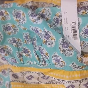 J Crew SZ Blockprints cotton tie top midi dress M